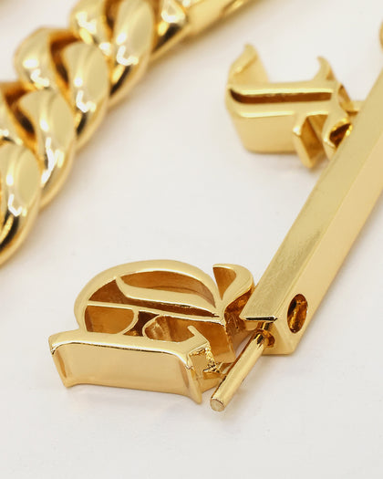 Saint Morta Custom Alpha 5 Letter Chain Gold