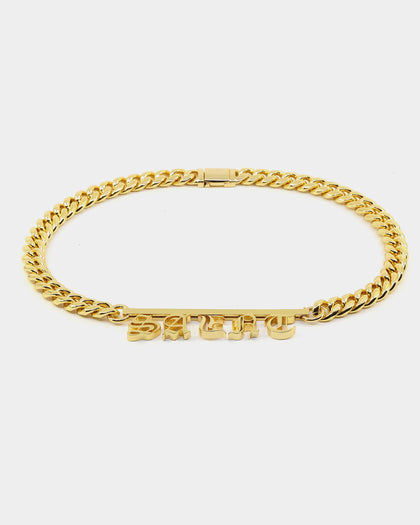 Saint Morta Custom Alpha 5 Letter Chain Gold