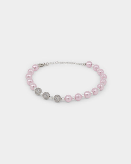 Raising Hell Pearl And Ice Bracelet Pink/Iced White