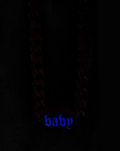 Raising Hell Women's Love Your Girl Chain Gold/White