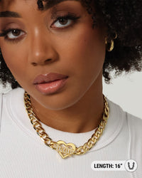 Raising Hell Women's Love Your Girl Chain Iced Gold