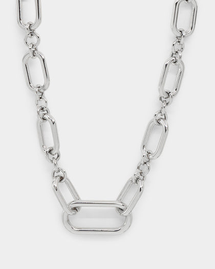 Raising Hell Women's Thick Link Chain White Gold