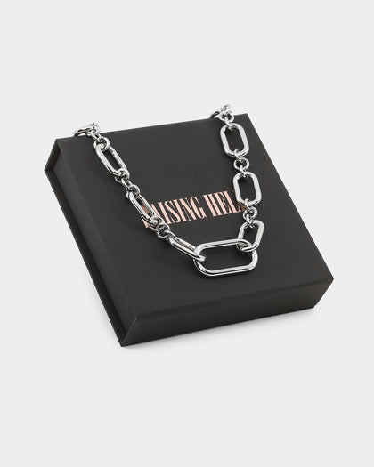 Raising Hell Women's Thick Link Chain White Gold