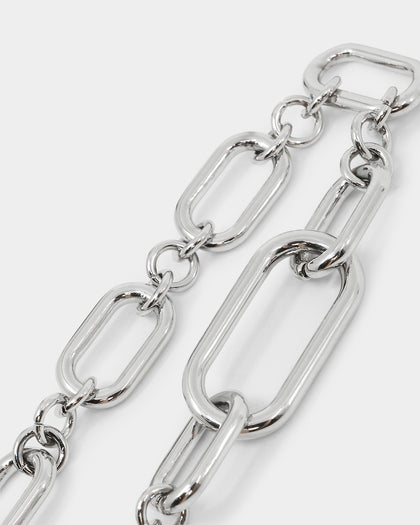 Raising Hell Women's Thick Link Chain White Gold