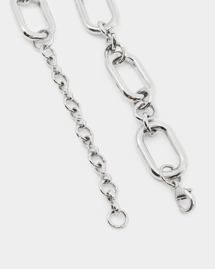 Raising Hell Women's Thick Link Chain White Gold