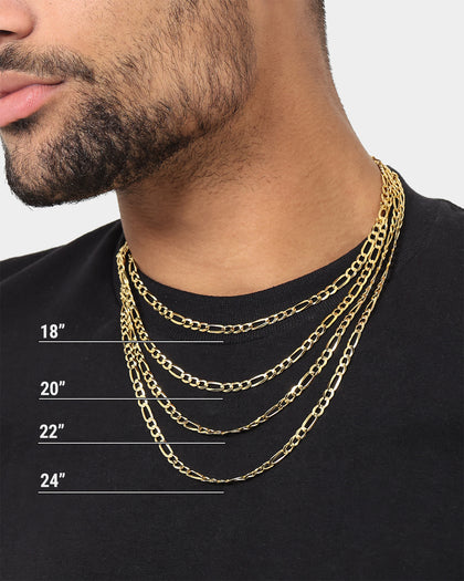 House Of Auric 4.8mm Figaro Chain 18K Gold Vermeil