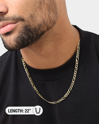 House Of Auric 4.8mm Figaro Chain 18K Gold Vermeil