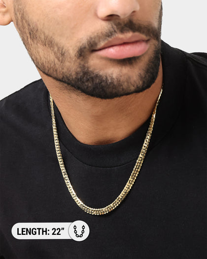 House Of Auric 6.4mm Double Curb Chain 18K Gold Vermeil