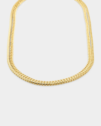 House Of Auric Cuban & Franco Stack 18K Gold Vermeil