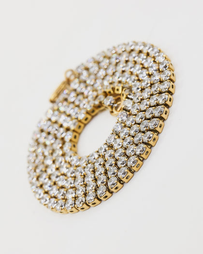 Raising Hell Women's Customisable Tennis Necklace Gold