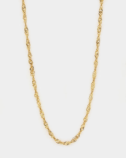 Raising Hell Women's Customisable Twist Necklace Gold
