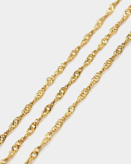 Raising Hell Women's Customisable Twist Necklace Gold