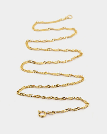 Raising Hell Women's Customisable Twist Necklace Gold