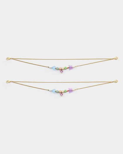 Raising Hell Women's Baby Beaded Shoe Chain Gold