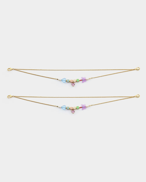 Raising Hell Women's Baby Beaded Shoe Chain Gold