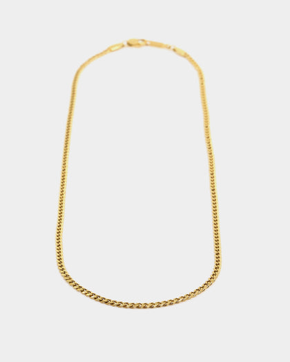 NXS 2.7MM Diamond Cut Curb Chain Gold