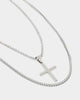 NXS Double Cross Chain White Gold