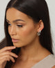 Wild For The Weekend Peace Drop Hoop Earrings Silver