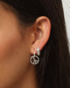 Wild For The Weekend Peace Drop Hoop Earrings Silver