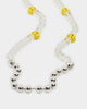 Wild For The Weekend Smiley Beaded Necklace Silver