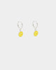 Wild For The Weekend Smiley Drop Hoop Earrings Silver