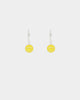 Wild For The Weekend Smiley Drop Hoop Earrings Silver
