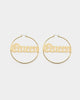 Raising Hell Women's Queen Hoop Earrings Gold