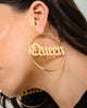 Raising Hell Women's Queen Hoop Earrings Gold