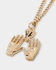 Wild For The Weekend All Hands Necklace Gold