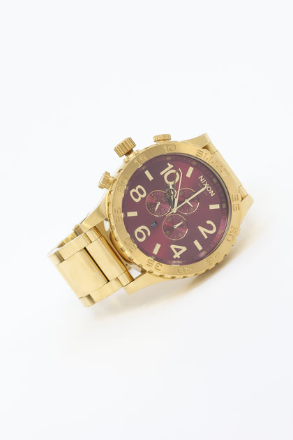 Nixon X Culture Kings 51-30 Chrono Gold/Oxblood