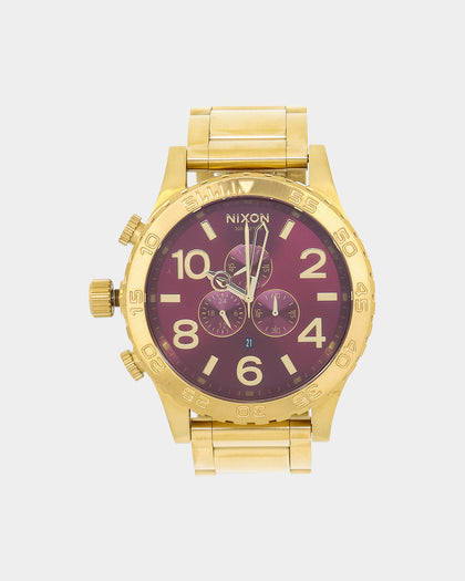 Nixon X Culture Kings 51-30 Chrono Gold/Oxblood