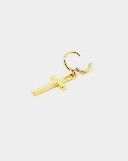 NXS Cross Earring Gold