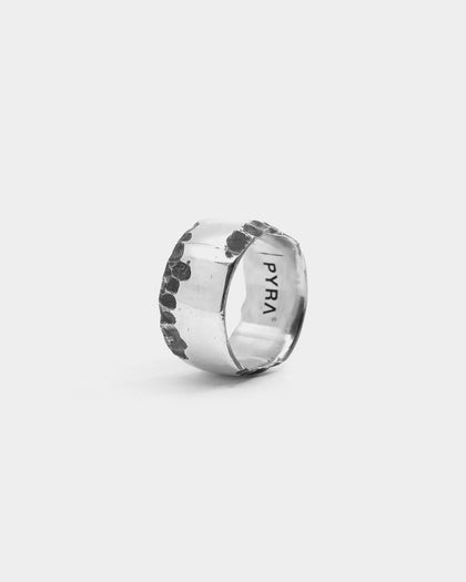 PYRA PYRA x BLKDVL Eroded Cuff Ring Silver