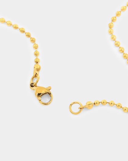 NXS Dog Tag Necklace Gold