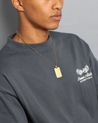 NXS Dog Tag Necklace Gold