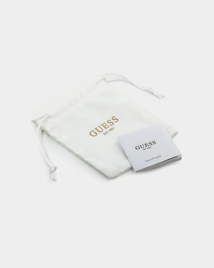 Guess Mainline Party Pave G Logo 9mm Stud Earrings Gold