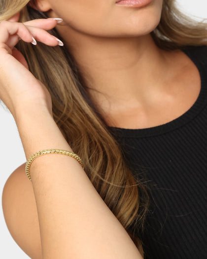 House Of Auric 3.7mm Franco Bracelet 18k Gold Vermeil