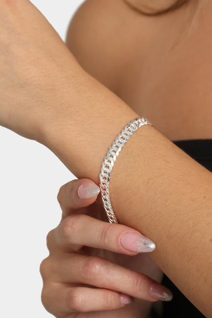 House Of Auric 7mm Cuban Bracelet Sterling Silver