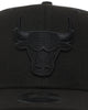 New Era Chicago Bulls 9FIFTY High Crown Precurved Snapback Black/Black
