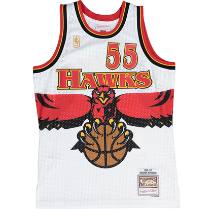 Mitchell & Ness Atlanta Hawks Dikembe Mutombo '96-'97 NBA Swingman Jersey White