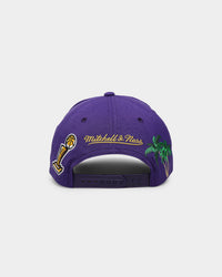 Mitchell & Ness Los Angeles Lakers Champs Pro Crown Snapback Purple