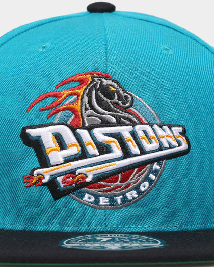 Mitchell & Ness Detroit Pistons 'Team 2 Tone 2.0 Hardwood Classics' Fitted Teal