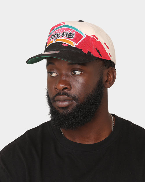Mitchell & Ness San Antonio Spurs 'Cream Paintbrush' Deadstock Snapback Cream