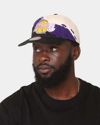 Mitchell & Ness Los Angeles Lakers 'Cream Paintbrush' Deadstock Snapback Cream