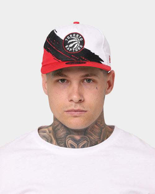 New Era Toronto Raptors Paint Stripe Old Golfer Snapback Paint Brush/Kelly Green/Red