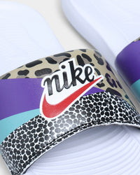 Nike Women's Victori One Slides White/Habanero