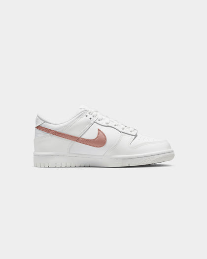 Nike Kids' Nike Dunk Low "White Pink" White/Metallic Red