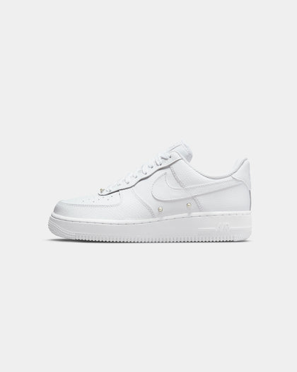 Nike Women's Air Force 1 '07 SE White/White/Metallic Silver/Black