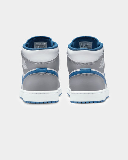 Jordan Air Jordan 1 Mid "True Blue" Cement Grey/White-Blue