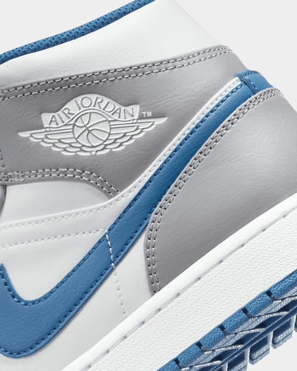 Jordan Air Jordan 1 Mid "True Blue" Cement Grey/White-Blue